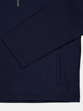 Commas Midnight Navy Jersey Quarter Zip Sweater
