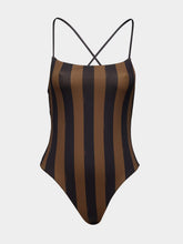 Fendi Brown Lycra® Reversible Swimsuit