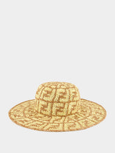 Fendi Beige FF Cotton Wide-Brim Hat