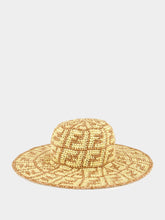 Fendi Beige FF Cotton Wide-Brim Hat