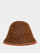 Fendi Brown Croche Cloche Hat