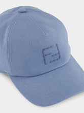 Fendi Light Blue Canvas Baseball Cap