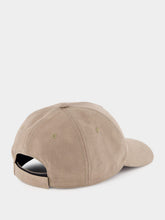 Fendi Dove Grey Cotton Baseball Cap with Leather Patch