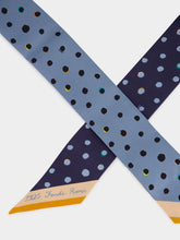 Fendi Blue Falena Dots Silk Wrappy Scarf