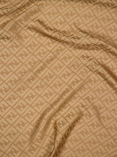 Fendi Camel FF Jacquard Silk and Wool Shawl