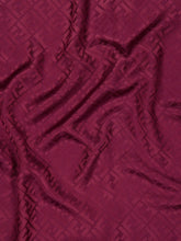 Fendi FF Shawl in Burgundy Silk and Wool