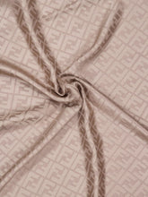 Fendi Dove Grey FF Silk and Wool Shawl