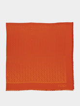 Fendi Orange FF Jacquard Shawl