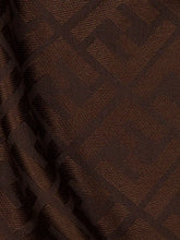 Fendi Brown FF Jacquard Silk-Wool Shawl