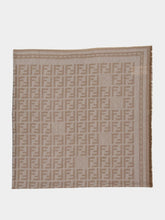 Fendi Beige FF Jacquard Wool Scarf