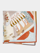 Fendi Orange Walking Around Rome Silk Foulard