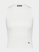 Dolce & Gabbana Ribbed Stretch Viscose Vest Top