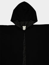 Fendi Black and Grey FF Zucca Cashmere Poncho