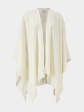 Fendi Ivory FF Wool Silk Poncho