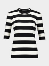 Dolce & Gabbana Wool Sweater with Inlaid Stripes