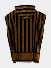 Fendi Brown Pequin Poncho