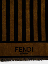 Fendi Brown Pequin Poncho