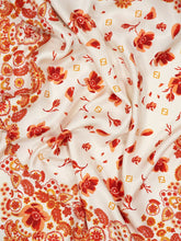 Fendi White and Red Silk Bandana Print Poncho