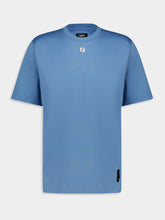 Fendi Light Blue Cotton T-Shirt with FF Detail