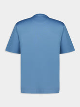 Fendi Light Blue Cotton T-Shirt with FF Detail
