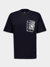 Fendi Dark Blue T-Shirt with Bandana Pocket