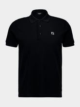 Fendi Black Cotton Piqué Slim Fit Polo Shirt
