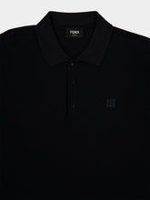 Fendi Black Cotton Piqué Slim Fit Polo Shirt