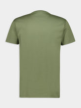 Fendi Olive Green Cotton T-Shirt with FF Embroidery