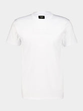 Fendi White Cotton FF Selleria Logo T-Shirt