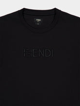 Fendi Black Cotton FF Selleria Logo T-Shirt