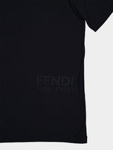 Fendi Black Cotton Logo T-Shirt