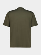 Fendi Grey-Green Cotton Logo T-Shirt