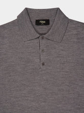 Fendi Grey Wool Polo Shirt