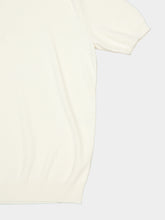 Fendi White Silk and Cotton Zip Polo Shirt