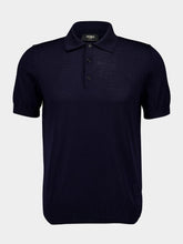Fendi Blue Wool Polo Shirt