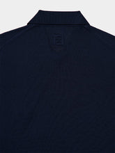 Fendi Blue Asymmetric Button Polo Shirt