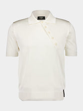 White Asymmetric Button Polo Shirt | PDP - Fashion Clinic