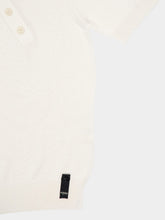 White Asymmetric Button Polo Shirt | PDP - Fashion Clinic