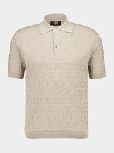 Fendi Beige FF Cotton Polo Jumper