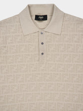 Fendi Beige FF Cotton Polo Jumper