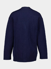 Fendi Navy Logo Knit Cardigan