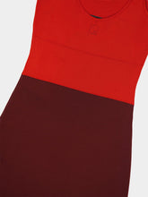 Fendi Red Viscose Colorblock Knit Dress
