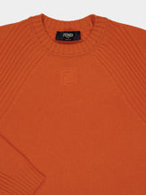 Fendi Orange Cashmere Crewneck Jumper