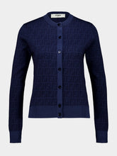 Fendi Blue FF Wool Cardigan