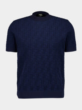 Fendi Blue FF Selleria Cotton Pullover