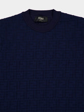Fendi Blue FF Selleria Cotton Pullover
