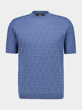 Fendi Light Blue FF Cotton Pullover