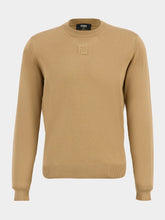 Fendi Camel Brown Wool FF Logo Pullover