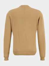 Fendi Camel Brown Wool FF Logo Pullover