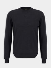 Fendi Black Wool FF Logo Pullover